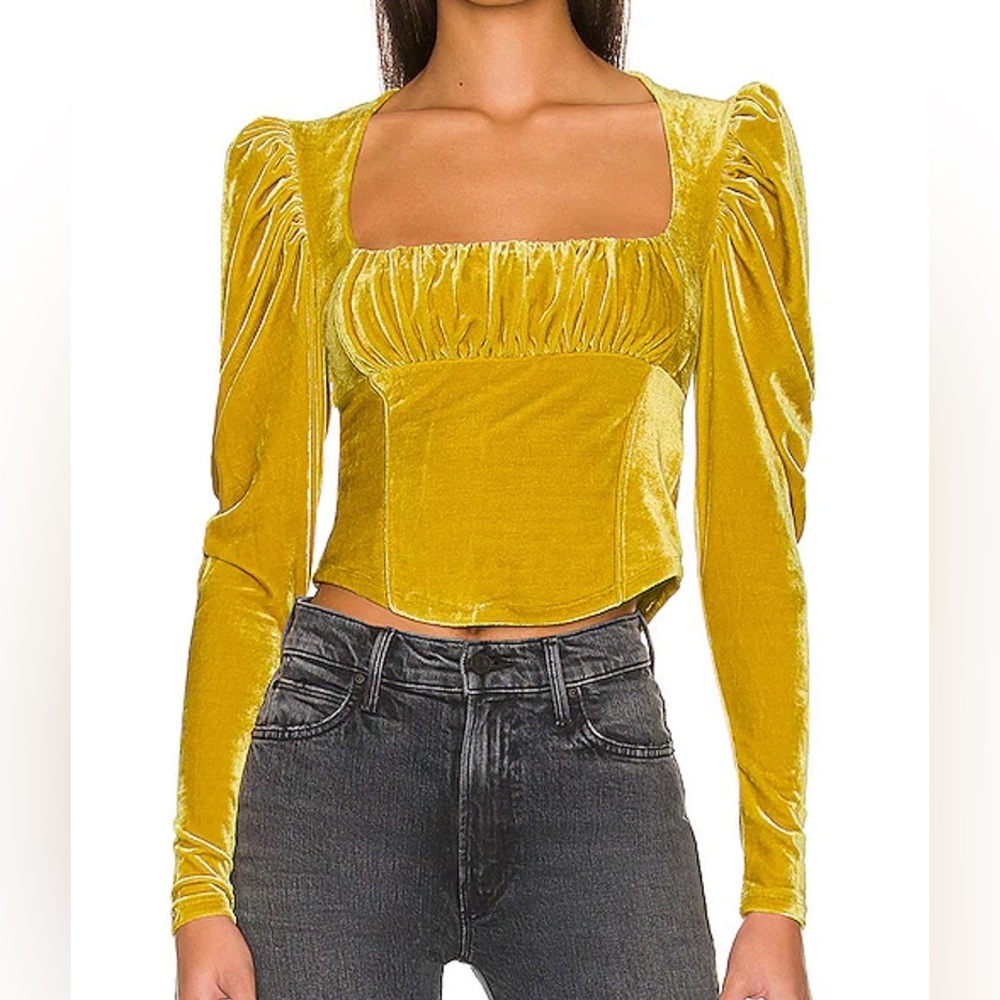 FREE PEOPLE X REVOLVE‎ Hold Me Top in Glistening Gold